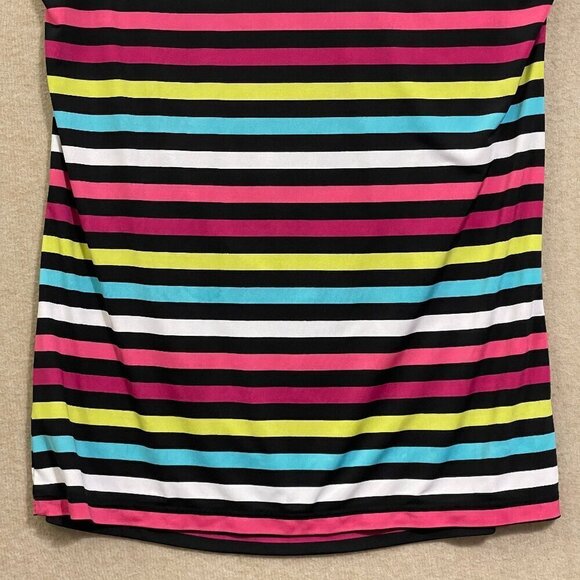 Worthington Blouse Women's Medium Multicolor Pullover Striped Sleeveless - Picture 9 of 10